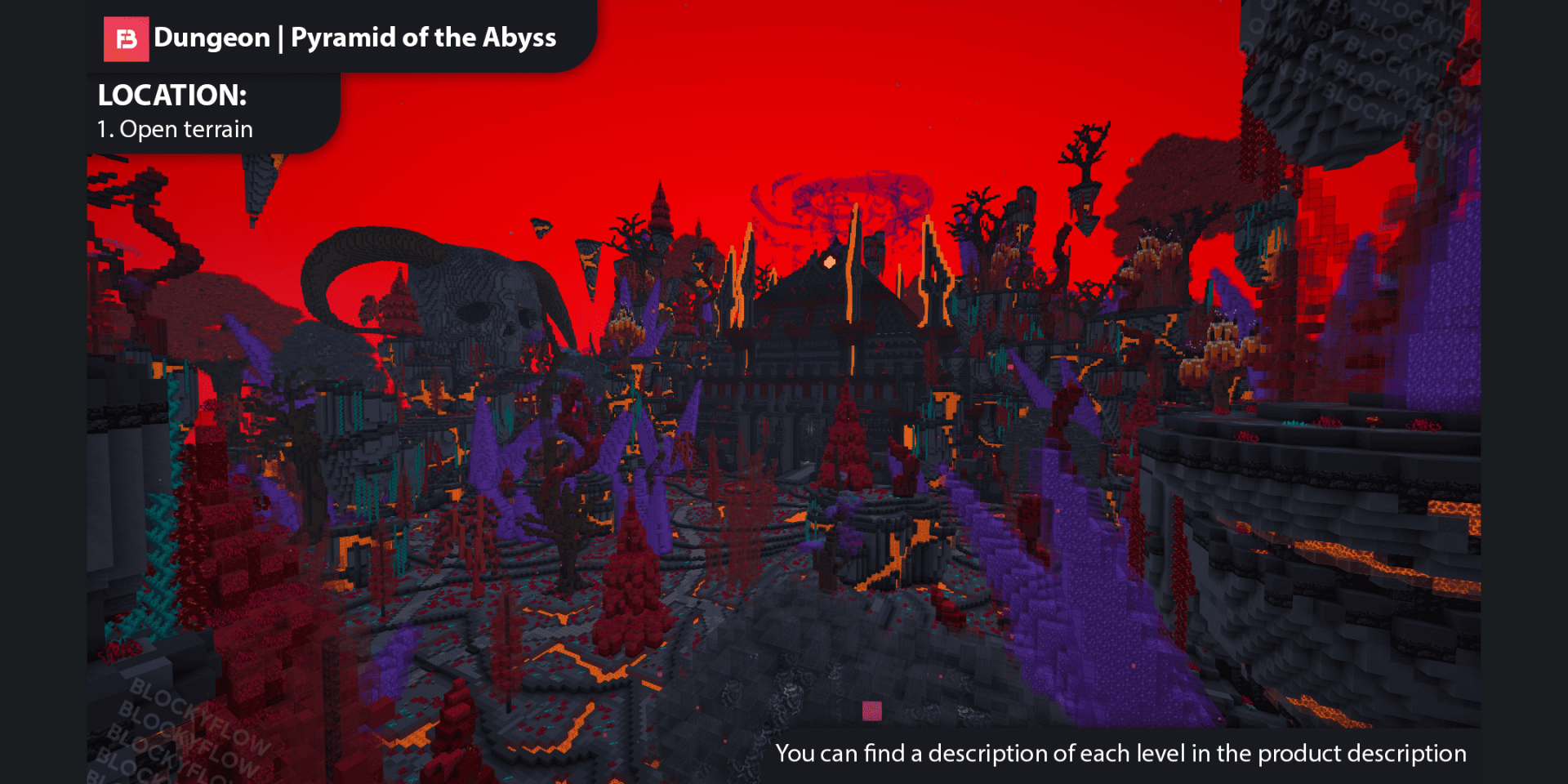 Open area — two optional spawn points and paths leading into the pyramid. Enclosed edges keep players inside the map.