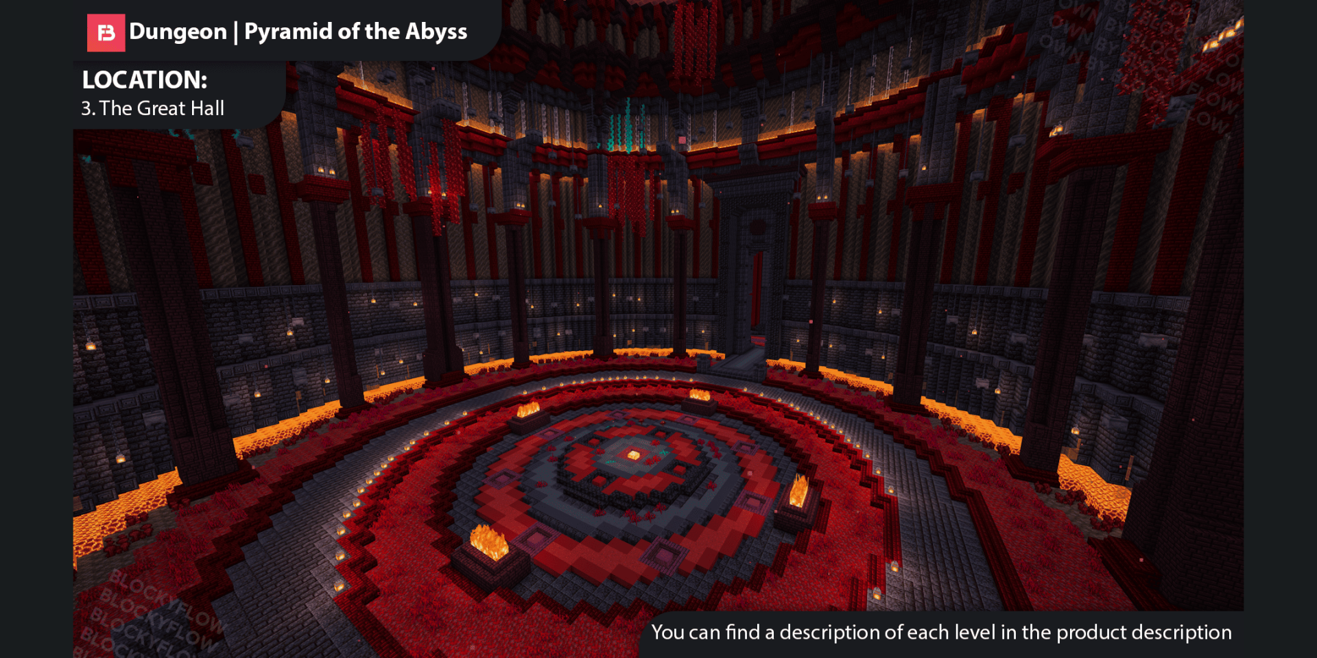 The Great Hall — the largest room, with space for a boss encounter.