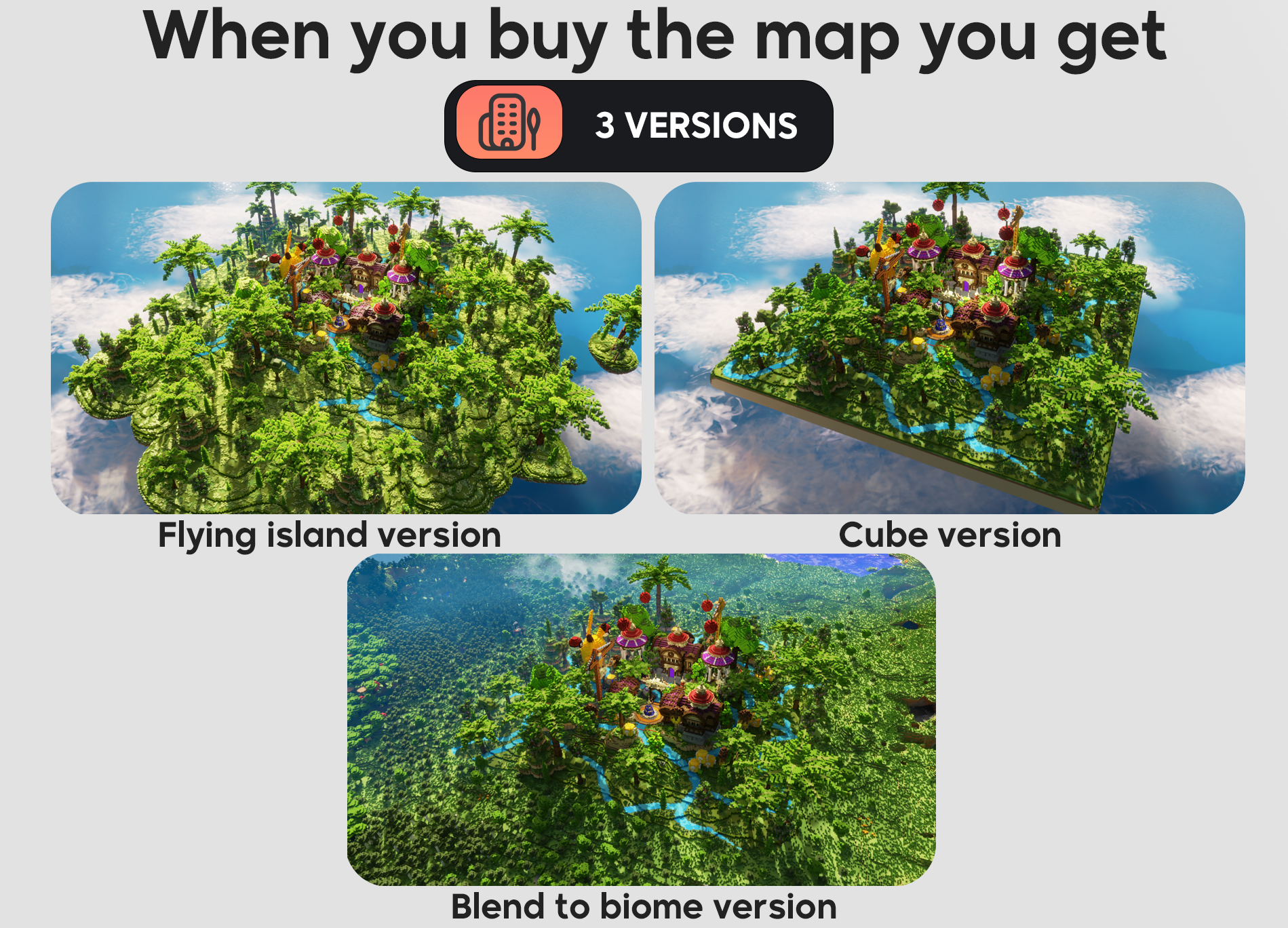 Three map versions