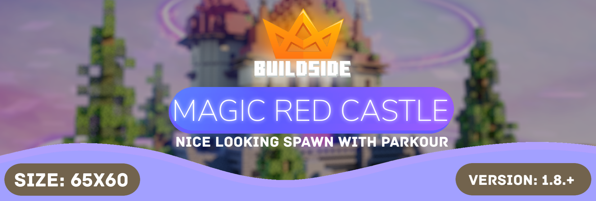 Magic Red Castle &gt; 65 x 60 Minecraft Map
