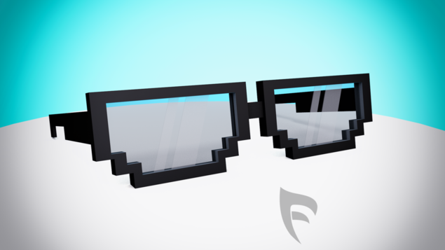 Minecraft C4D Glasses Modell