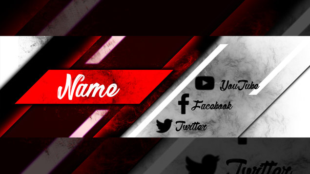 BLACK AND RED BANNER (YouTube / Twitter)