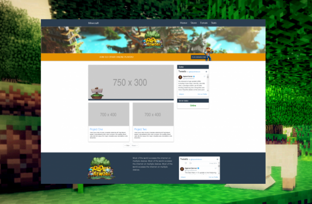 Minecraft Home page - website v1.0