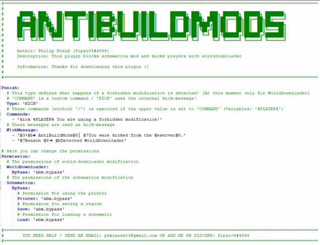 » AntiBuildMods [1.8-1.15.2] (BungeeCord)