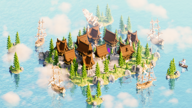 Hub × Lobby ❯ Medieval Island ❯ Winter ❯ 500x500