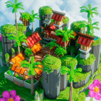 Tropical Village - Minecraft Spawn