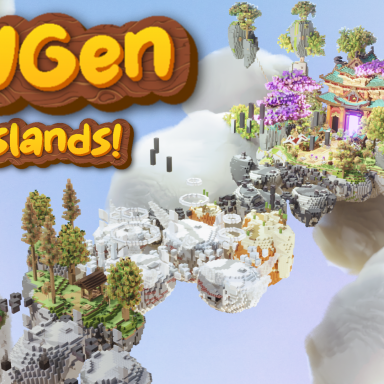 SkyGen Map! Spawn and 33 islands!