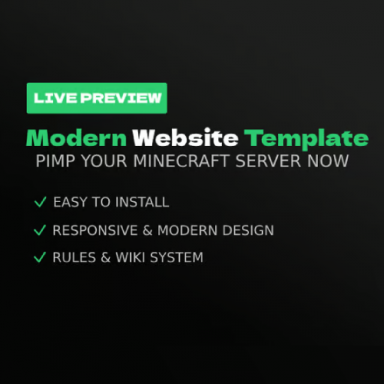 Modern Minecraft Server Website